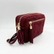 Sac bandoulière rectangle bordeaux
