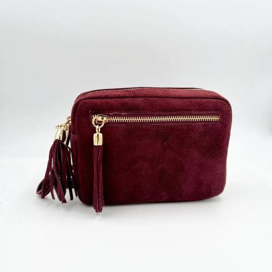 Sac bandoulière rectangle bordeaux