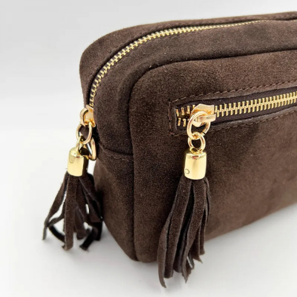 Sac bandoulière rectangle marron