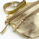 Sac banane en cuir doré