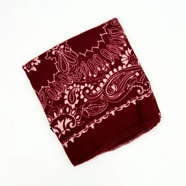 Foulard bordeaux et noir