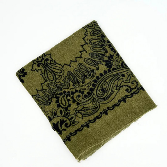 Foulard kaki et noir