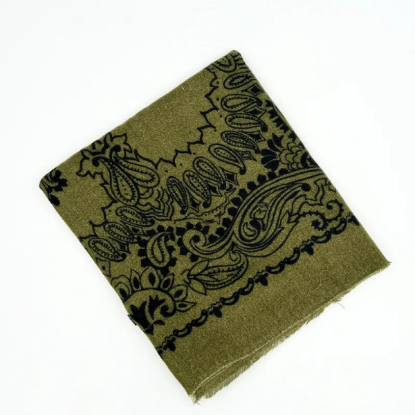 Foulard kaki et noir