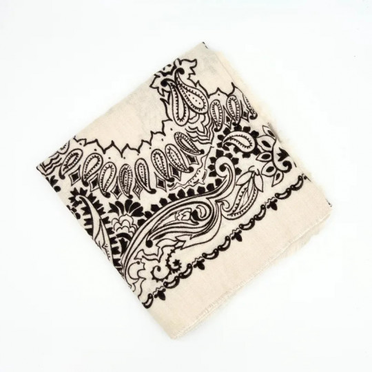 Foulard beige et noir