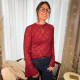 Top en dentelle bordeaux