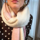 Echarpe rose et blanche
