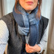 Echarpe camaïeu de bleu