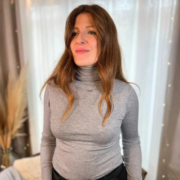 Sous pull col roulé gris