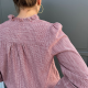 Chemise rouge pied-de-poule