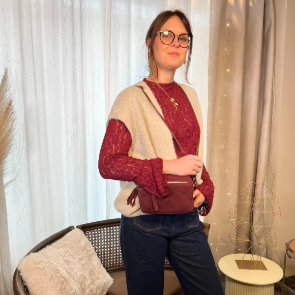 Gilet sans manches beige