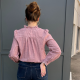 Chemise rouge pied-de-poule