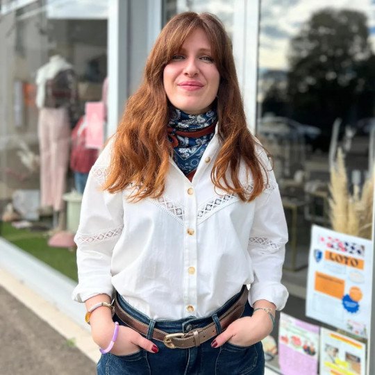 Chemise broderie anglaise blanche