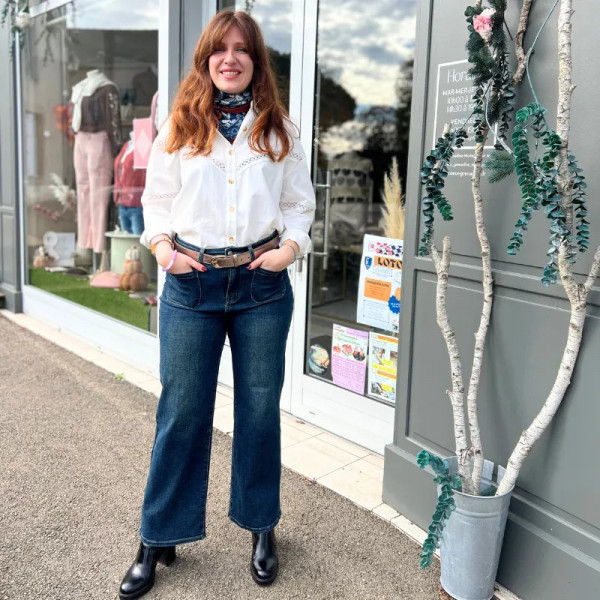 Chemise broderie anglaise blanche