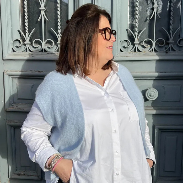 Gilet sans manches bleu clair