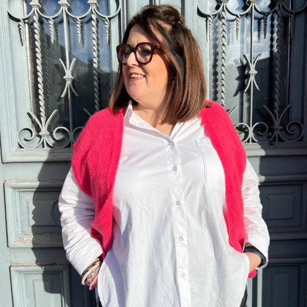 Gilet sans manches fushia