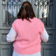 Gilet sans manches rose femme grande taille