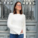 Pull femme blanc élégant