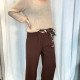 Pantalon fluide bordeaux