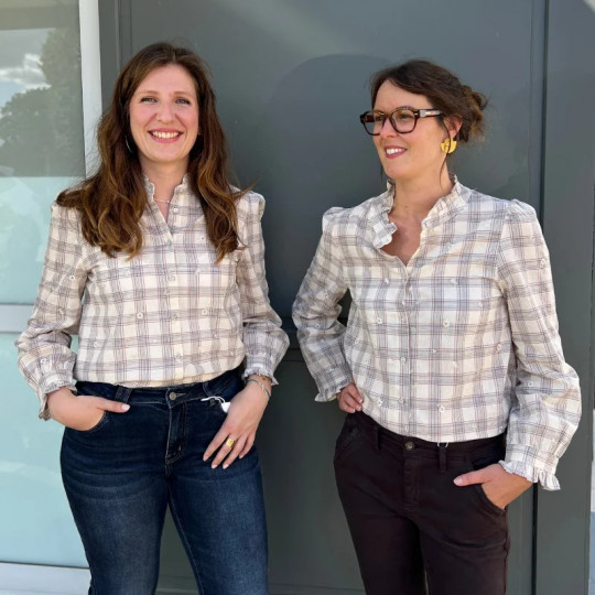 Chemise à carreaux beige