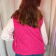 Gilet sans manches femme rose fuchsia – Coupe droite