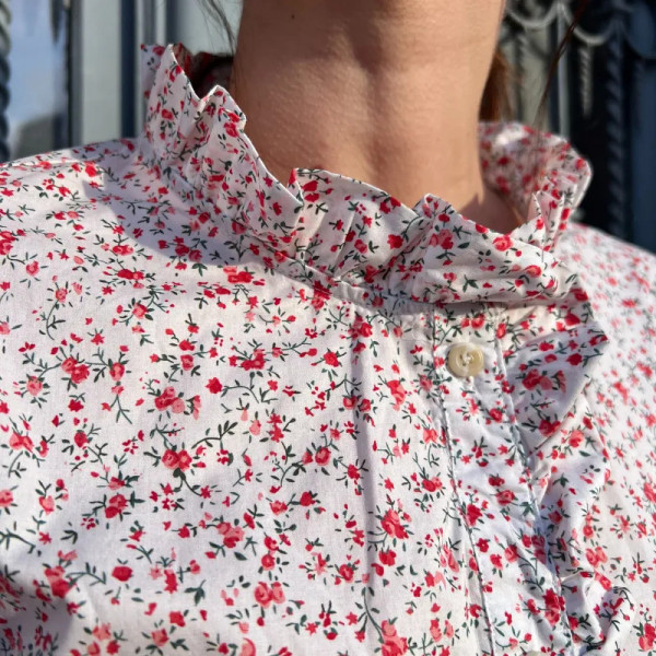 Chemise femme fleurie motifs liberty