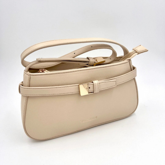Sac bandoulière avec ceinture beige