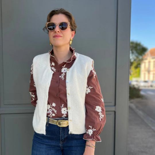 Gilet sans manches blanc