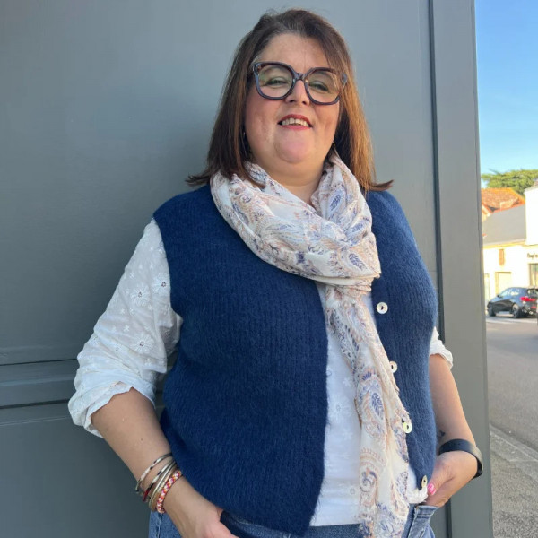 Gilet sans manches bleu